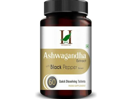 H&C Herbal Ashwagandha Extract with Black Pepper Quick Dissolving Tablets Online now