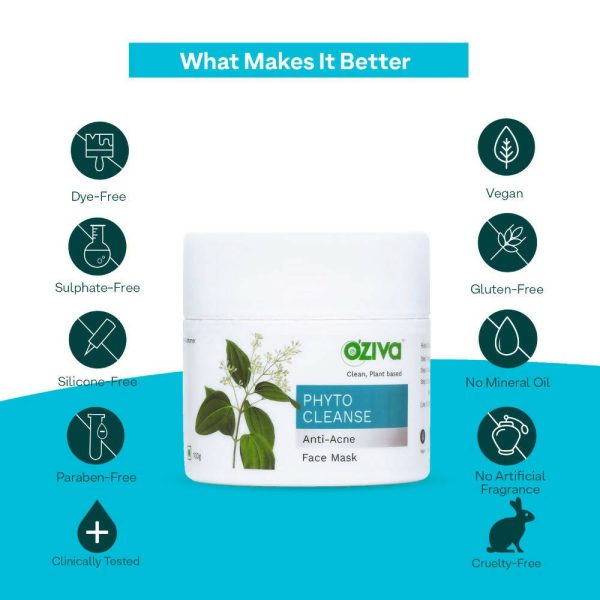 OZiva Phyto Cleanse Anti-Acne Face Mask For Discount