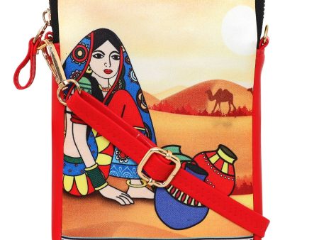 Sabhyata Pot Lady - Mobile Sling Bag For Discount