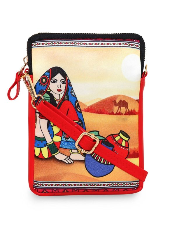 Sabhyata Pot Lady - Mobile Sling Bag For Discount