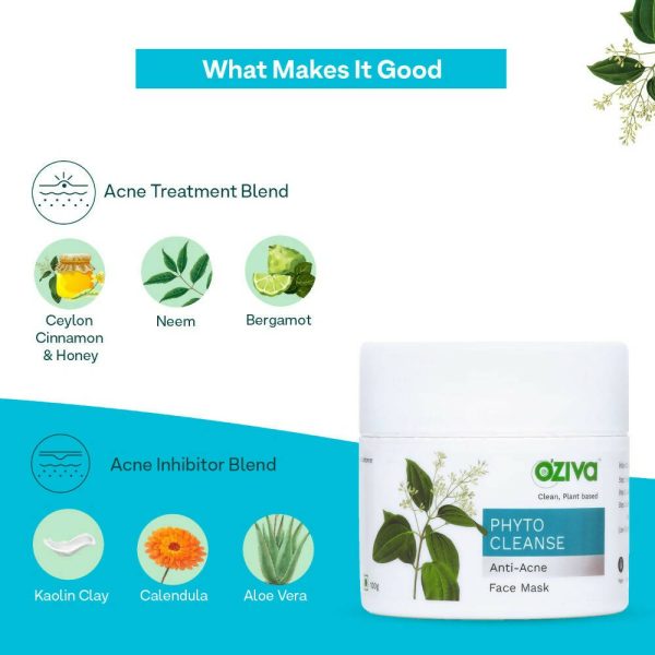 OZiva Phyto Cleanse Anti-Acne Face Mask For Discount