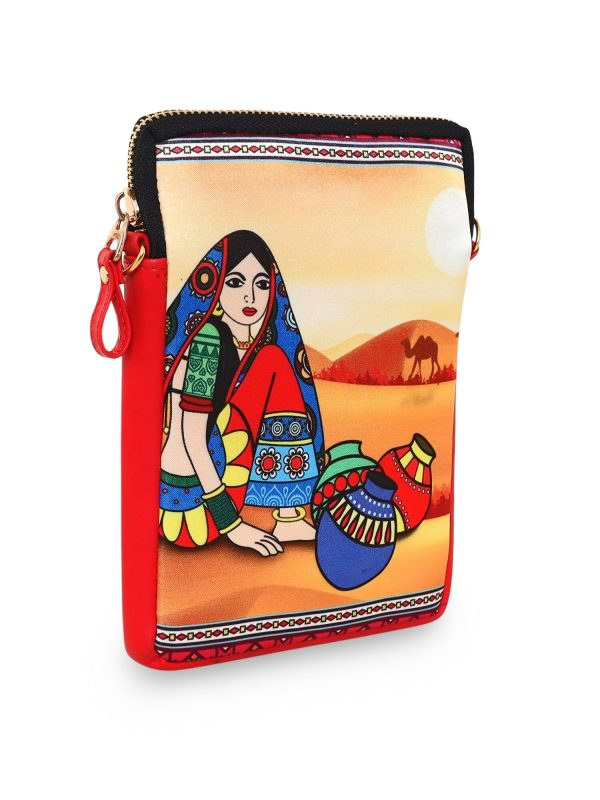 Sabhyata Pot Lady - Mobile Sling Bag For Discount