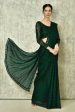 Dark Green Silk Solid Saree With Blouse Piece - Purvi Hot on Sale