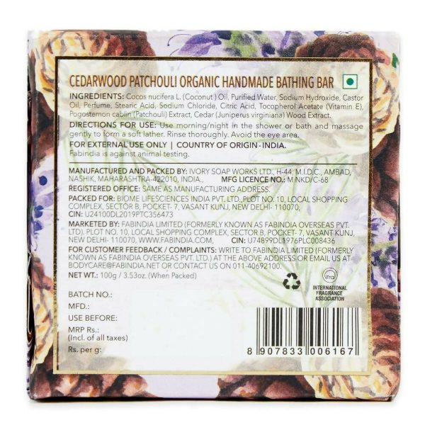 Fabessentials Cedarwood Patchouli Handmade Bathing Bar Hot on Sale