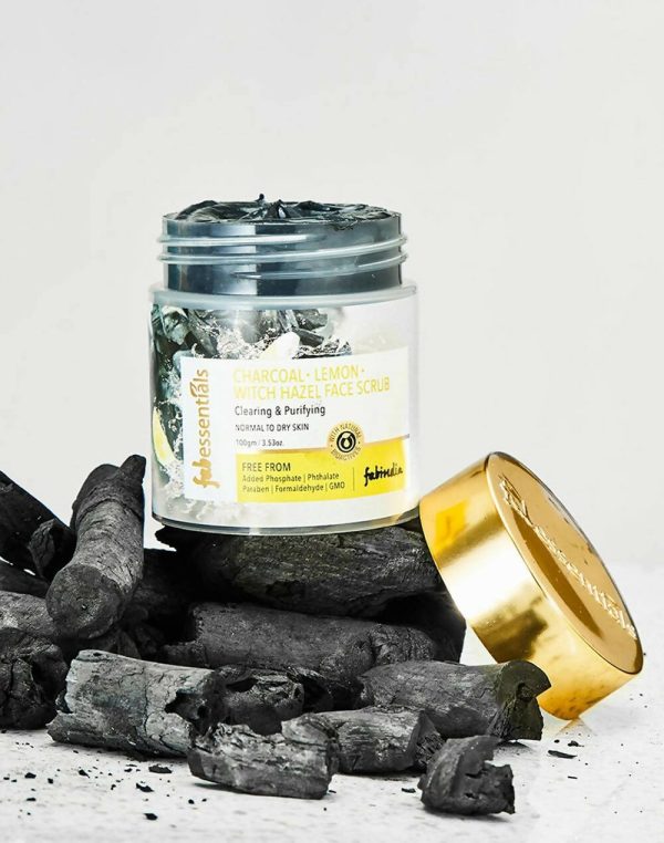 Fabessentials Charcoal Lemon Witch Hazel Face Scrub Hot on Sale