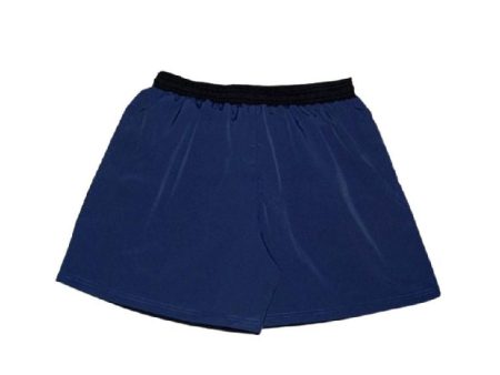 Landmark Running Shorts Nylon Spandex Full Garter With Reflectorize Zip Pocket - Navy Blue Online now