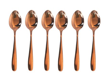 6piece Table Spoon with Plastic Packaging - Rose Gold Sale