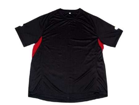 Landmark Short Sleeves Tshirt Round Neck Dri-fit With Reflective Print On Sleeves And Back- Black Hot on Sale